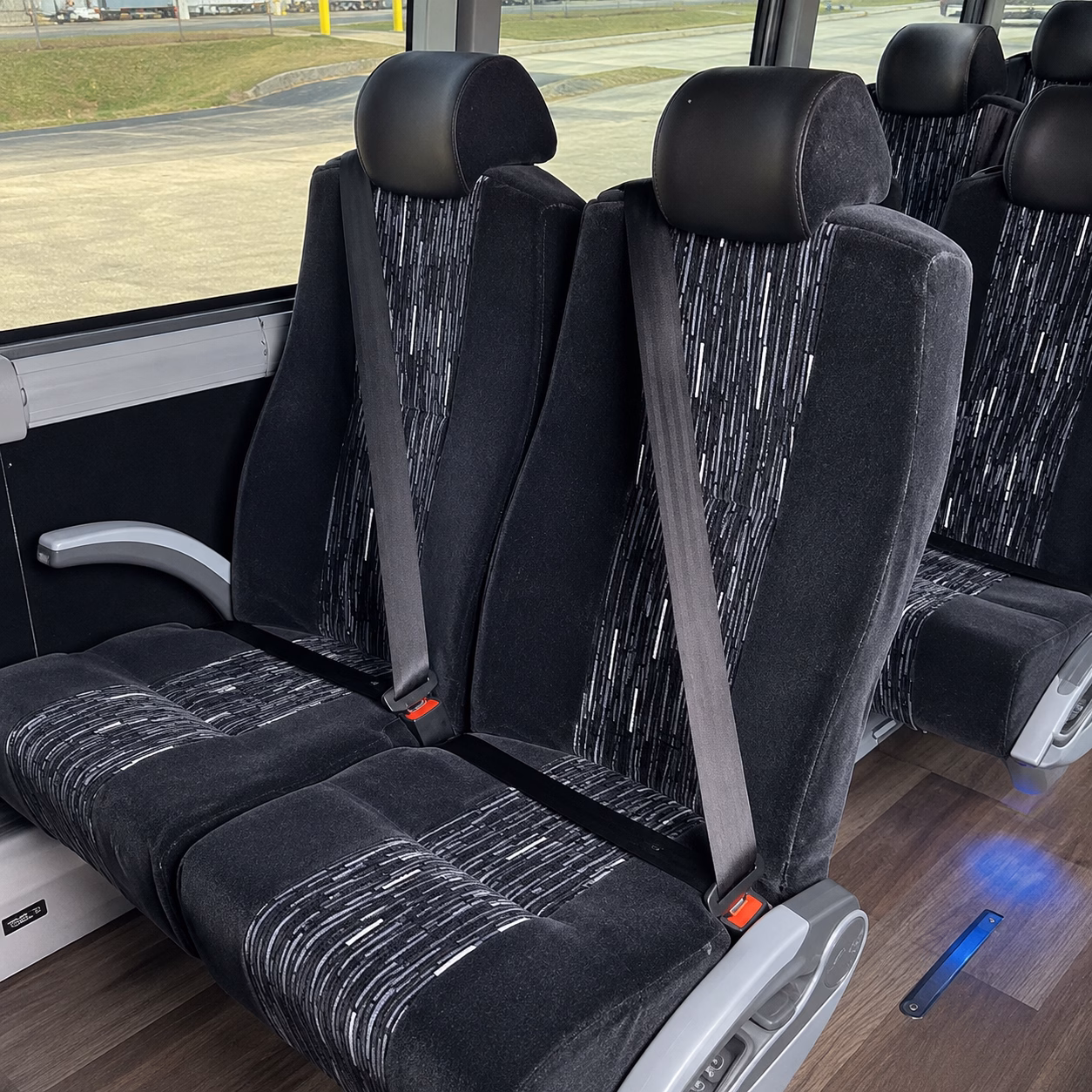 huntington park charter bus rental interior